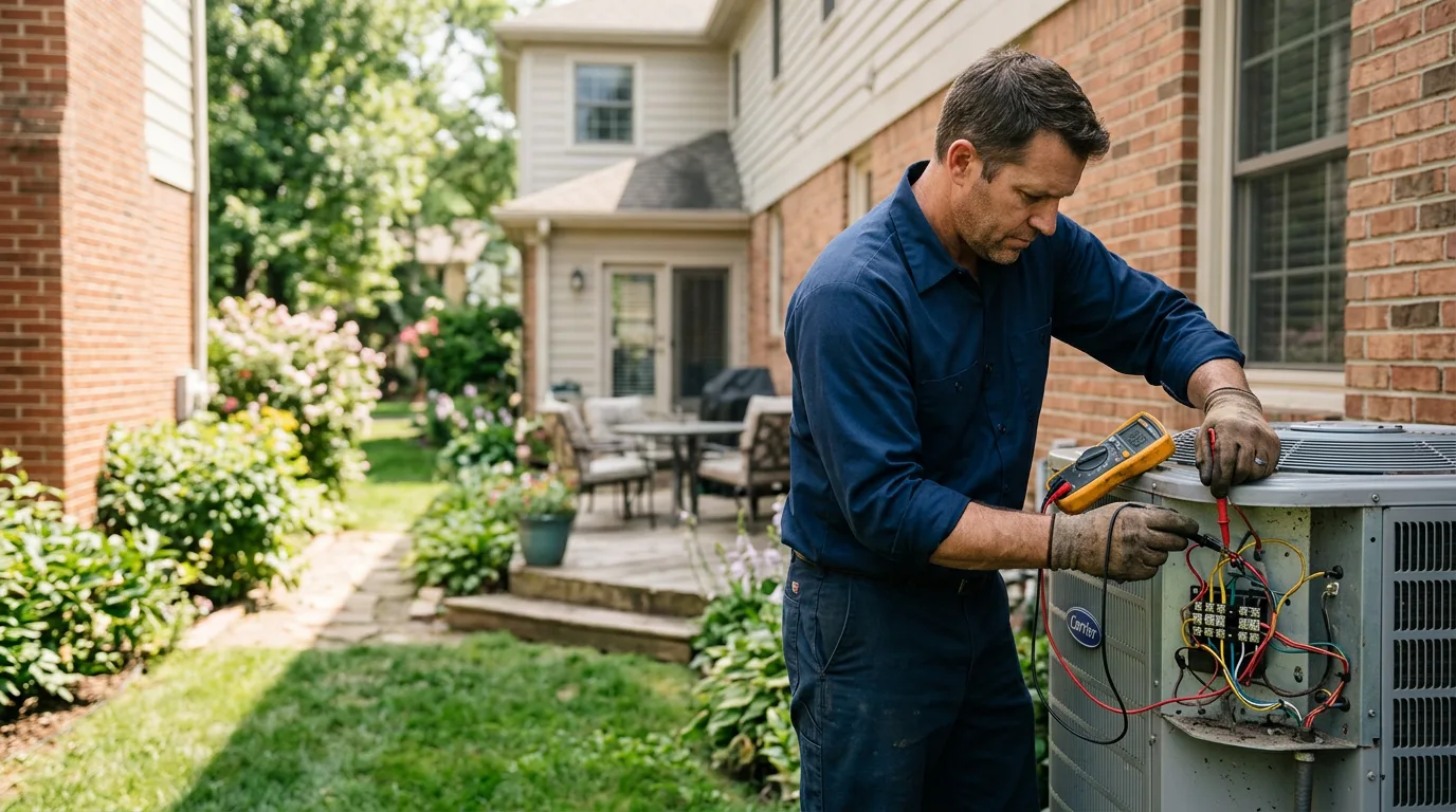 HVAC technician working near Magnolia, IL